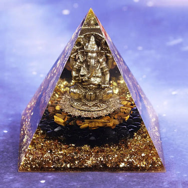 Protection and Luck Lord Ganesha Orgone Pyramid-Your Soul Place